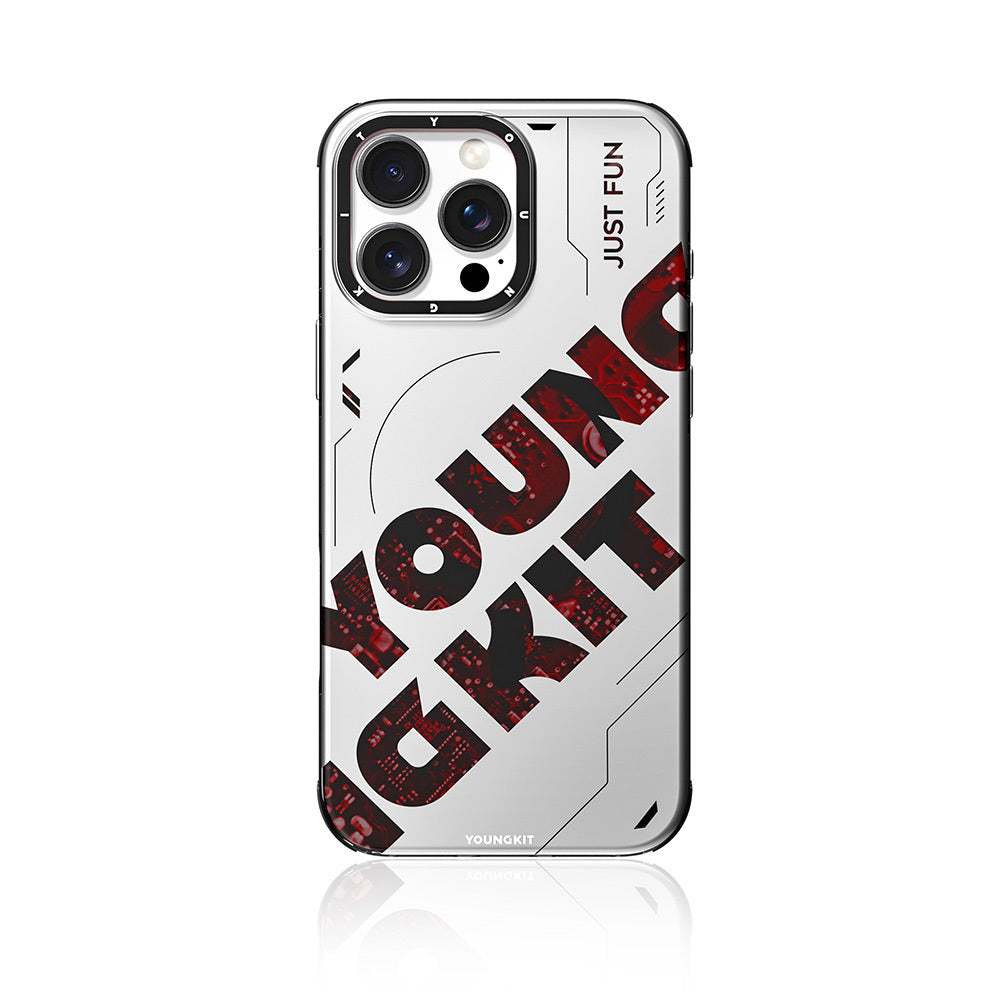 iPhone 16 Pro Max Kılıf M-safe Şarj Özellikli Airbagli Çift Katmanlı Youngkit Future Serisi Kılıf