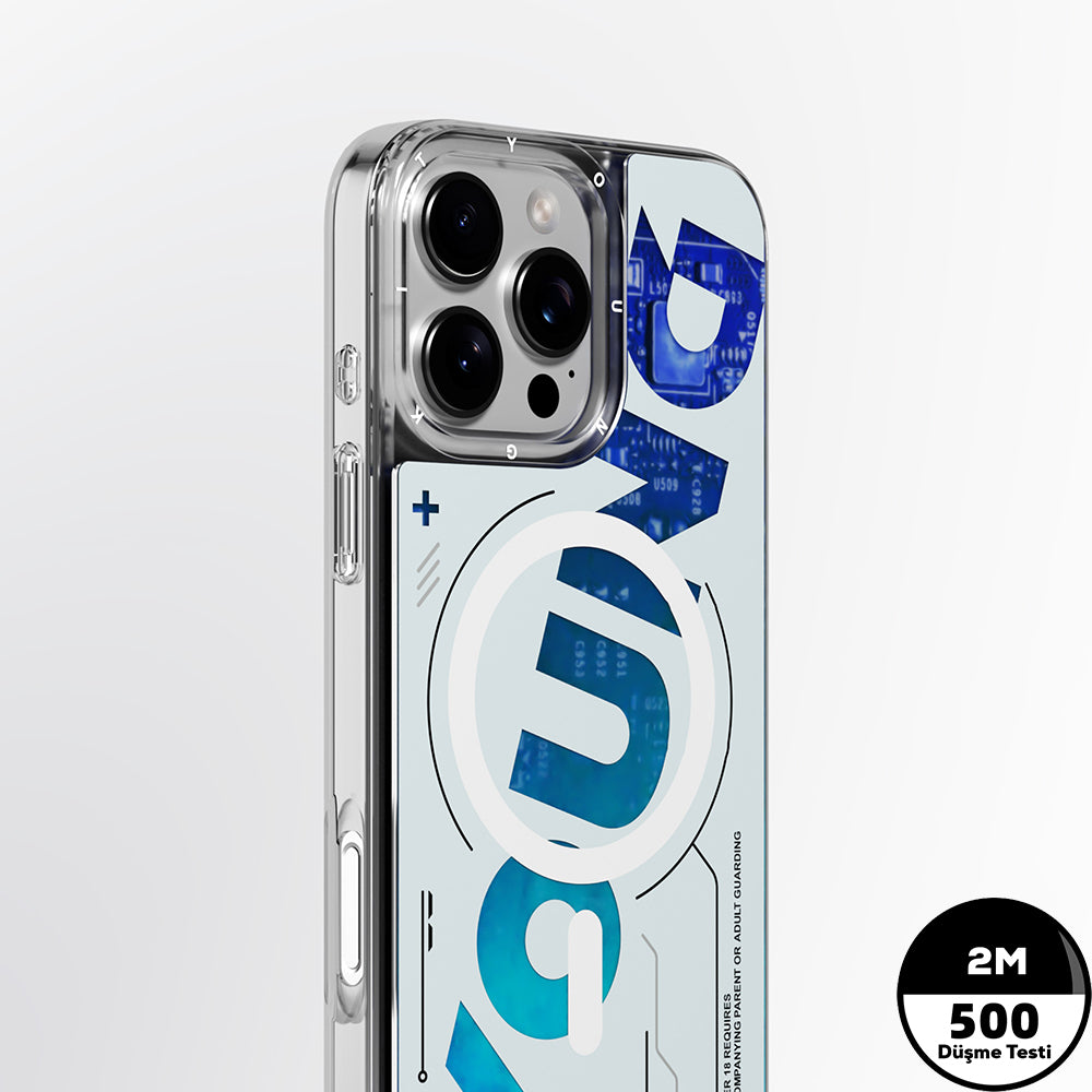 iPhone 16 Pro Max Kılıf M-safe Şarj Özellikli Airbagli Çift Katmanlı Youngkit Future Streamer Serisi Kılıf