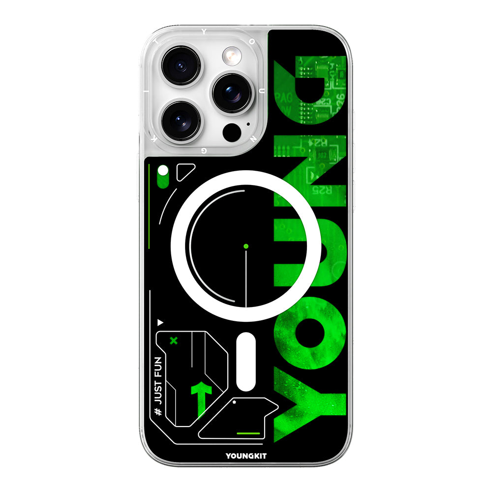 Apple iPhone 16 Pro Max Kılıf Magsafe Şarj Özellikli Airbagli Çift Katmanlı Youngkit Future Streamer Serisi Kapak Kırmızı