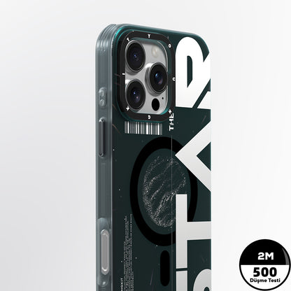 iPhone 16 Pro Max Kılıf M-safe Şarj Özellikli Airbagli Hologram Tasarımlı Youngkit Interstellar Serisi Kılıf