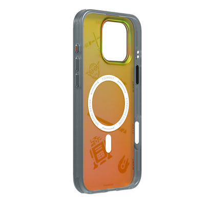 Apple iPhone 16 Pro Max Kılıf Magsafe Şarj Özellikli Airbagli Hologram Tasarımlı Youngkit Interstellar Serisi Kapak Füme
