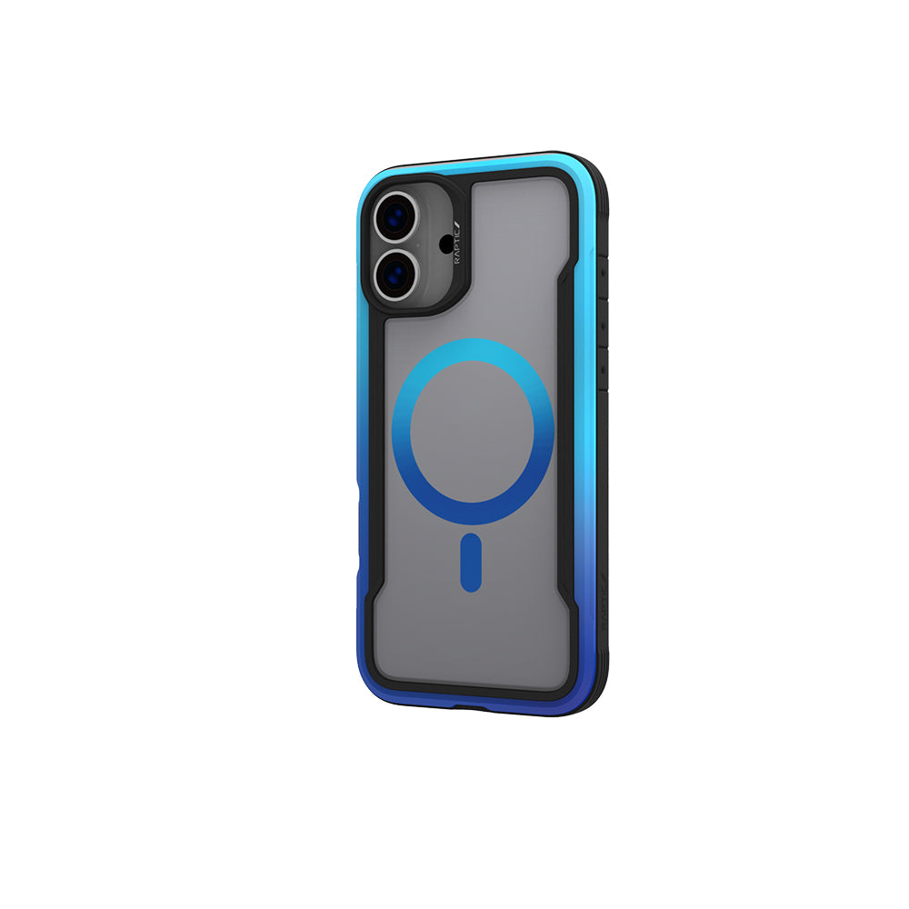 Apple iPhone 16 Pro Max Kılıf Magsafe Şarj Özellikli Airbagli Raptic Shield 2.0 Serisi Şeffaf Arka Yüzey Kapak Turkuaz