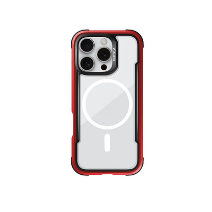 iPhone 16 Pro Max Kılıf M-safe Şarj Özellikli Airbagli Raptic Shield Serisi Şeffaf Arka Yüzey Kılıf