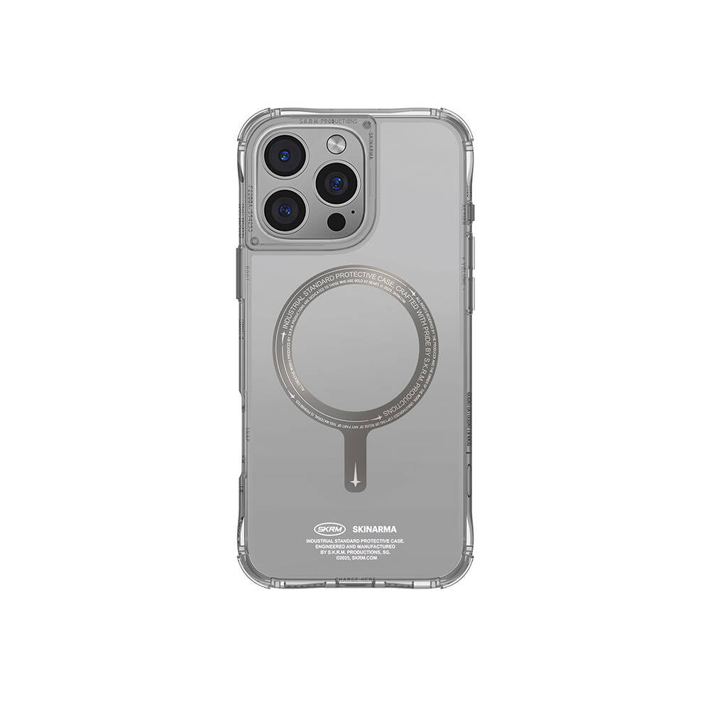 Apple iPhone 16 Pro Max Kılıf Magsafe Şarj Özellikli Airbagli Şeffaf SkinArma Saido Prime Kapak Gold