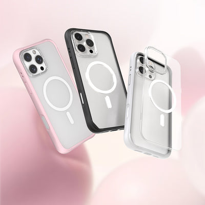 Apple iPhone 16 Pro Max Kılıf M-safe Şarj Özellikli Airbagli Youngkit Dynamic 2 Serisi Kapak Beyaz