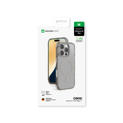 Apple iPhone 16 Pro Max Kılıf Magsafe Şarj Özellikli Amazingthing Omni Serisi Kapak Gri