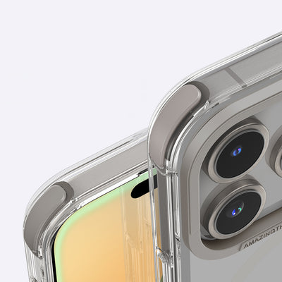Apple iPhone 16 Pro Max Kılıf Magsafe Şarj Özellikli Amazingthing Omni Serisi Kapak Gri