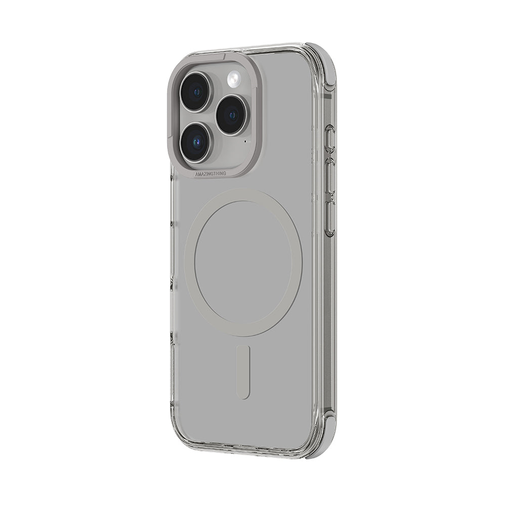 Apple iPhone 16 Pro Max Kılıf Magsafe Şarj Özellikli Amazingthing Omni Serisi Kapak Gri