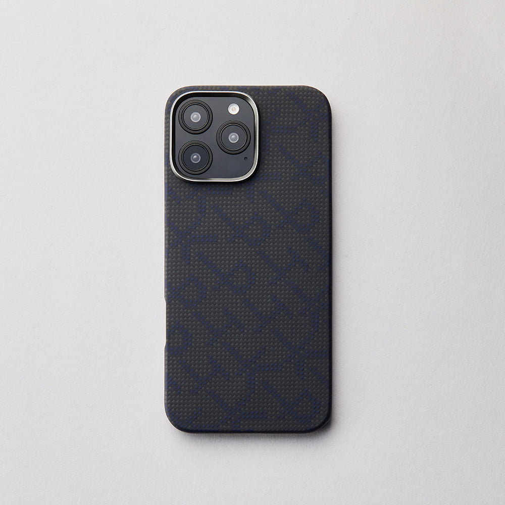Apple iPhone 16 Pro Max Kılıf M-safe Şarj Özellikli Aramid Fiber Pitaka Tactile Woven Monogram Serisi Kapak Kırmızı