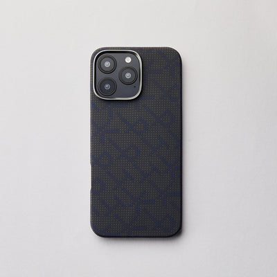 Apple iPhone 16 Pro Max Kılıf M-safe Şarj Özellikli Aramid Fiber Pitaka Tactile Woven Monogram Serisi Kapak Kırmızı