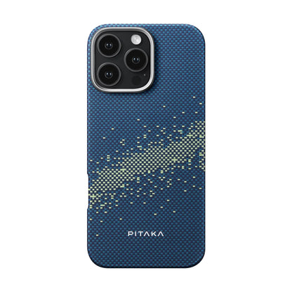 iPhone 16 Pro Max Kılıf M-safe Şarj Özellikli Aramid Fiber Pitaka Tactile Woven Starpeak Serisi Milky Way Galaxy Kılıf