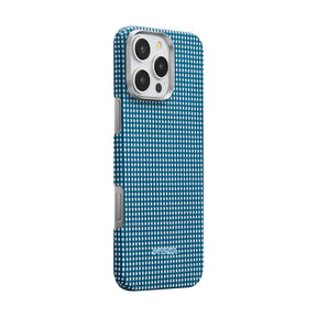 Apple iPhone 16 Pro Max Kılıf Magsafe Şarj Özellikli Aramid Fiber Pitaka Ultra-Slim Classic Serisi Ocean Blue Kapak