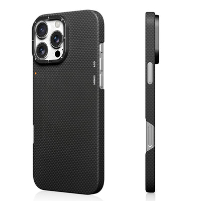 Apple iPhone 16 Pro Max Kılıf Magsafe Şarj Özellikli Aramid Fiber Youngkit 1500D Kevlar Extreme Wing Serisi Kapak Siyah