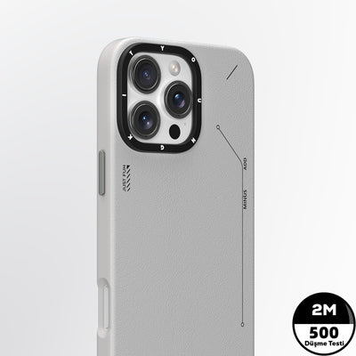 Apple iPhone 16 Pro Max Kılıf Magsafe Şarj Özellikli Basit Mat Deri Desenli Youngkit Tech Fashion Serisi Kapak Siyah