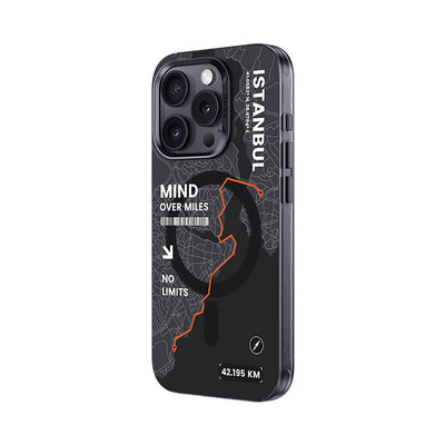 Apple iPhone 16 Pro Max Kılıf Magsafe Şarj Özellikli Benks City Serisi Kapak Mavi