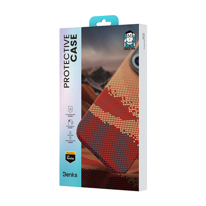 iPhone 16 Pro Max Kılıf M-safe Şarj Özellikli Benks GoldenTide ArmorAir 600D Kevlar Kılıf