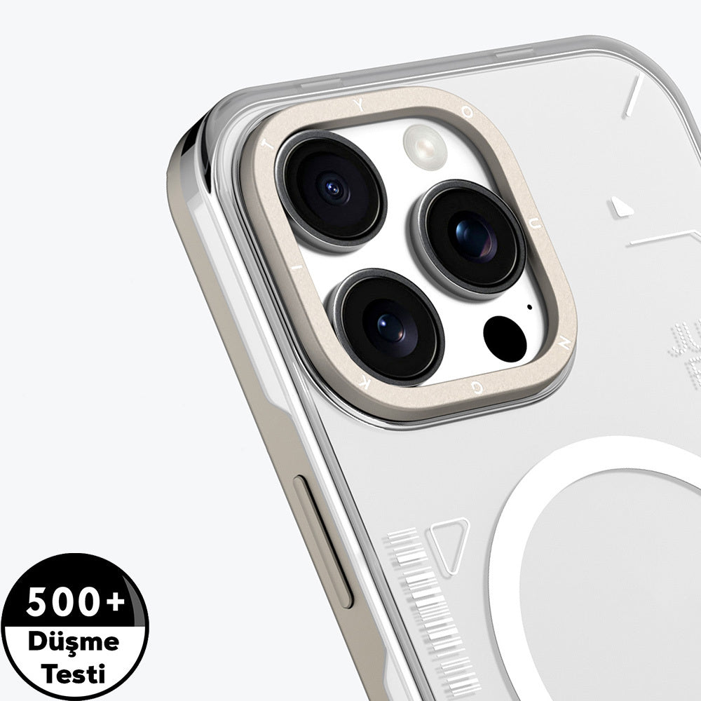 Apple iPhone 16 Pro Max Kılıf Magsafe Şarj Özellikli Çıkarılabilir Arka Yüzeyli Youngkit Mecha Kapak Siyah