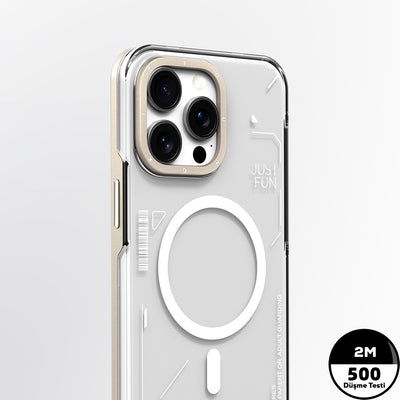 Apple iPhone 16 Pro Max Kılıf Magsafe Şarj Özellikli Çıkarılabilir Arka Yüzeyli Youngkit Mecha Kapak Siyah