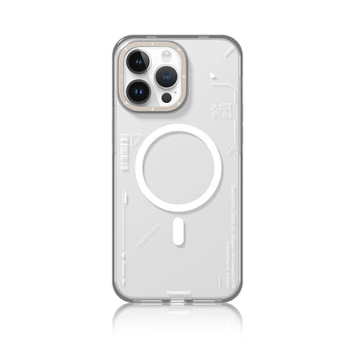 Apple iPhone 16 Pro Max Kılıf Magsafe Şarj Özellikli Çıkarılabilir Arka Yüzeyli Youngkit Mecha Kapak Siyah