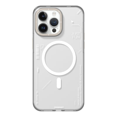 Apple iPhone 16 Pro Max Kılıf Magsafe Şarj Özellikli Çıkarılabilir Arka Yüzeyli Youngkit Mecha Kapak Siyah