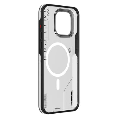 Apple iPhone 16 Pro Max Kılıf Magsafe Şarj Özellikli Çıkarılabilir Arka Yüzeyli Youngkit Mecha Kapak Siyah