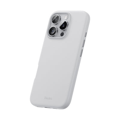 Apple iPhone 16 Pro Max Kılıf Magsafe Şarj Özellikli Çizilmeye Dayanıklı Benks VitaPro Serisi PU Deri Kapak Gri