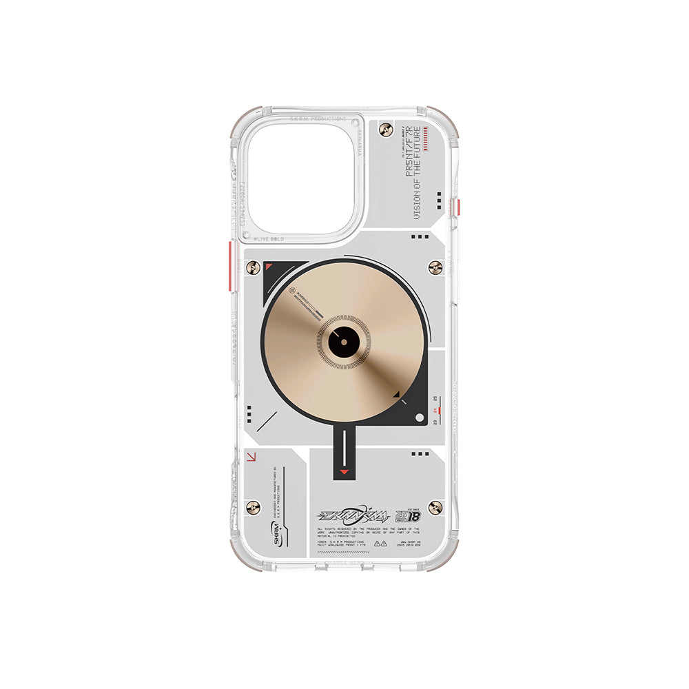 Apple iPhone 16 Pro Max Kılıf Magsafe Şarj Özellikli Disk Desenli Airbag Tasarımlı Skinarma Nova Kapak Siyah