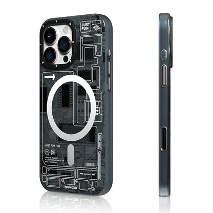 iPhone 16 Pro Max Kılıf M-safe Şarj Özellikli Kamera Denetim Butonlu Youngkit Technology Serisi Kılıf