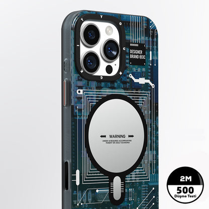 iPhone 16 Pro Max Kılıf M-safe Şarj Özellikli Kamera Denetim Butonlu Youngkit Technology Serisi Kılıf