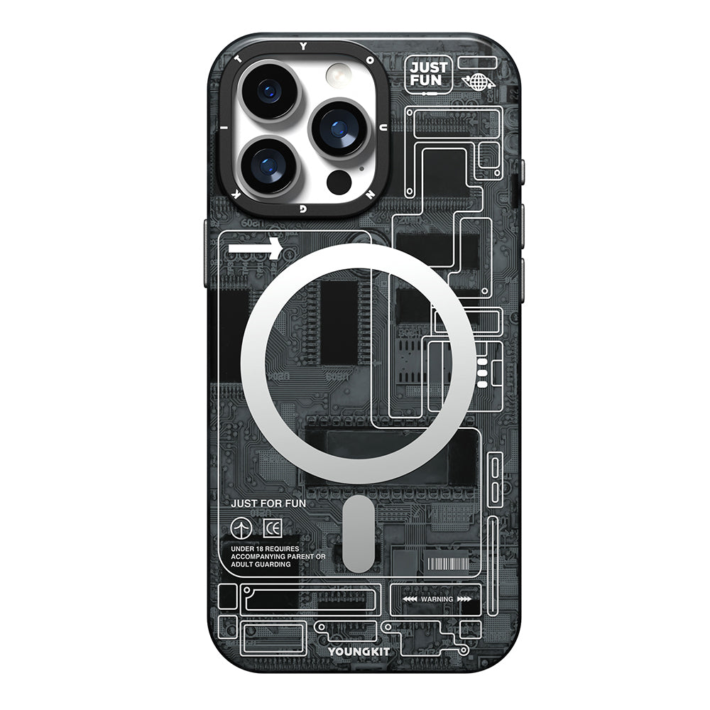 iPhone 16 Pro Max Kılıf M-safe Şarj Özellikli Kamera Denetim Butonlu Youngkit Technology Serisi Kılıf