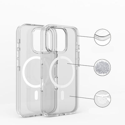 Apple iPhone 16 Pro Max Kılıf Magsafe Şarj Özellikli Kamera Korumalı Zore Kripto Kapak Şeffaf
