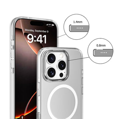 Apple iPhone 16 Pro Max Kılıf Magsafe Şarj Özellikli Kamera Korumalı Zore Kripto Kapak Şeffaf