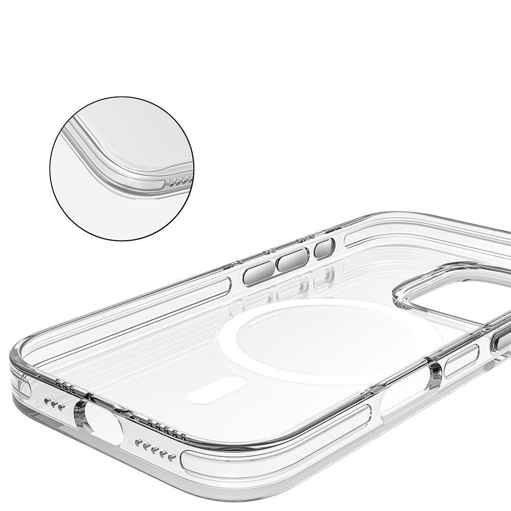 Apple iPhone 16 Pro Max Kılıf Magsafe Şarj Özellikli Kamera Korumalı Zore Kripto Kapak Şeffaf