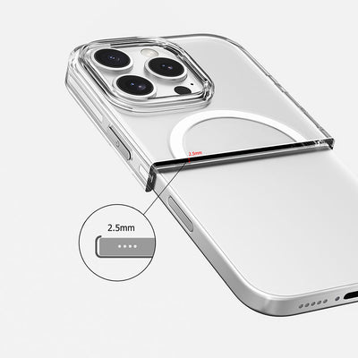 Apple iPhone 16 Pro Max Kılıf Magsafe Şarj Özellikli Kamera Korumalı Zore Kripto Kapak Şeffaf
