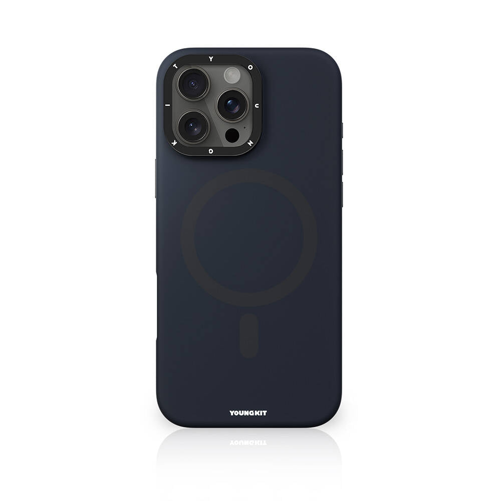 iPhone 16 Pro Max Kılıf M-safe Şarj Özellikli Kamera Standlı Youngkit Bitty Cream Kılıf