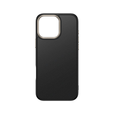 Apple iPhone 16 Pro Max Kılıf M-safe Şarj Özellikli Karbon Fiber Görünümlü Zore Antina Kapak Gri