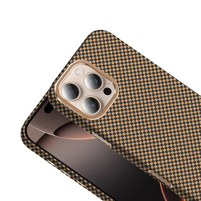 Apple iPhone 16 Pro Max Kılıf M-safe Şarj Özellikli Karbon Fiber Görünümlü Zore Gros Kapak Lacivert