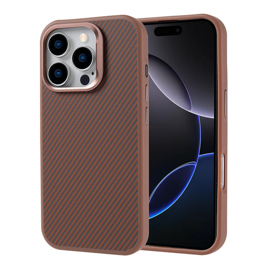 iPhone 16 Pro Max Kılıf M-safe Şarj Özellikli Karbon Fiber Görünümlü Zore Troy Kılıf