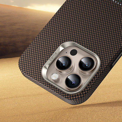 iPhone 16 Pro Max Kılıf M-safe Şarj Özellikli Karbon Fiber Tasarımlı Benks Prestige ArmorPro Kevlar Kılıf