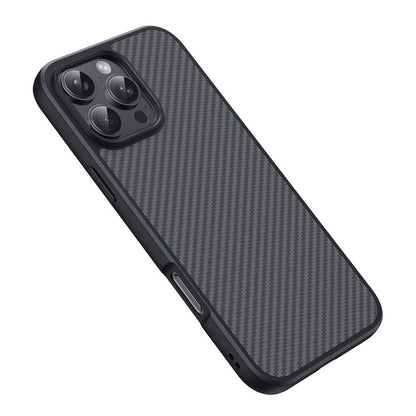 iPhone 16 Pro Max Kılıf M-safe Şarj Özellikli Karbon Fiber Tasarımlı Zore Elnino Kılıf