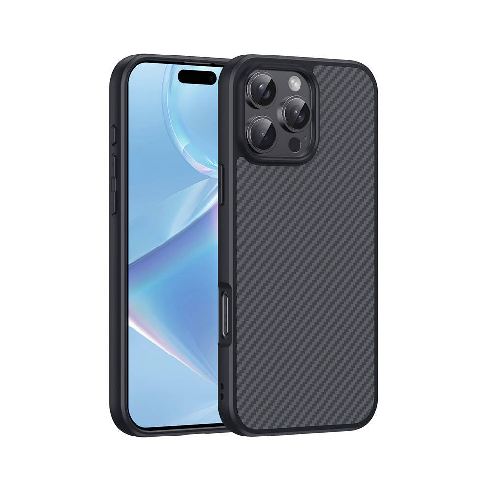 iPhone 16 Pro Max Kılıf M-safe Şarj Özellikli Karbon Fiber Tasarımlı Zore Elnino Kılıf