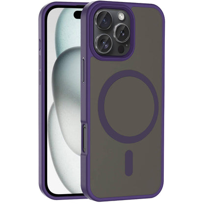 iPhone 16 Pro Max Kılıf M-safe Şarj Özellikli Mat Arka Yüzey Zore Sio Kılıf