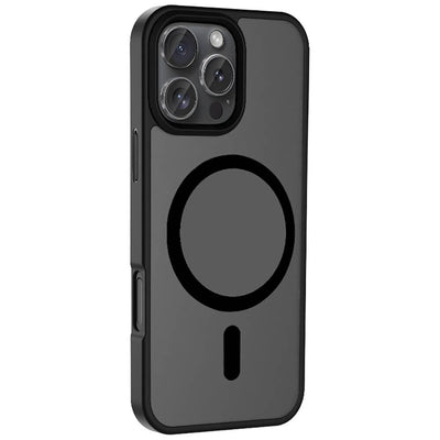 Apple iPhone 16 Pro Max Kılıf Magsafe Şarj Özellikli Mat Arka Yüzey Zore Sio Kapak Gri