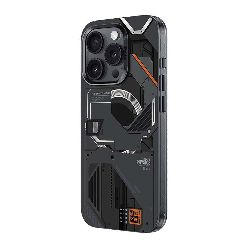 iPhone 16 Pro Max Kılıf M-safe Şarj Özellikli Mekanik Tasarımlı Benks Perspective Serisi Kılıf