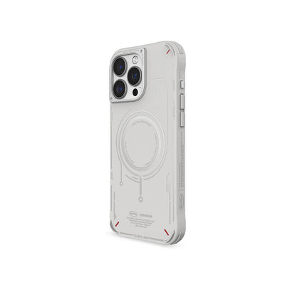 Apple iPhone 16 Pro Max Kılıf Magsafe Şarj Özellikli Metal Kamera Çerçeveli Skinarma Mecha Serisi Kapak Siyah