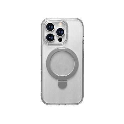 Apple iPhone 16 Pro Max Kılıf Magsafe Şarj Özellikli Raptic Air Stand Serisi Buzlu Transparan Tasarımlı Standlı Kapak Şeffaf