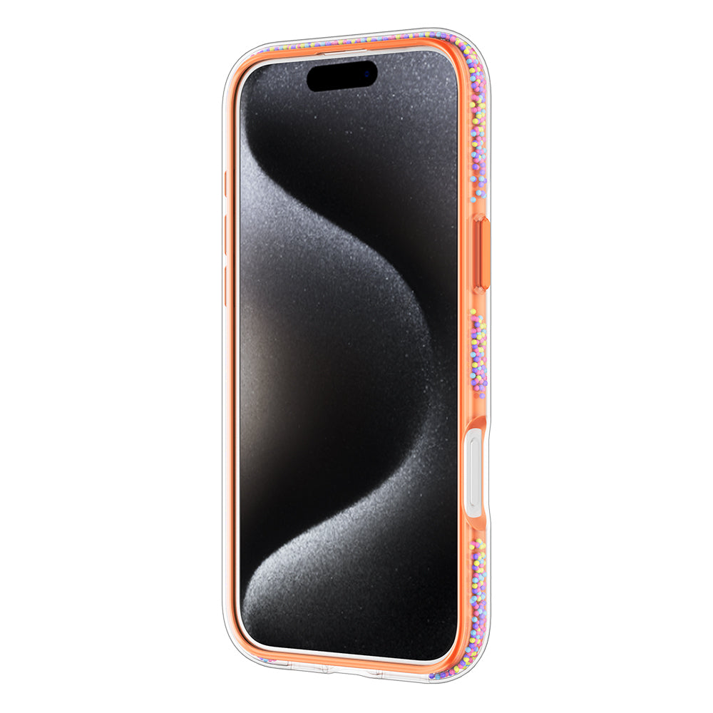 Apple iPhone 16 Pro Max Kılıf Magsafe Şarj Özellikli Raptic AirJoy Serisi Boncuk Tasarımlı 360 Derece Dönebilen Standlı Kapak Siyah-Gri