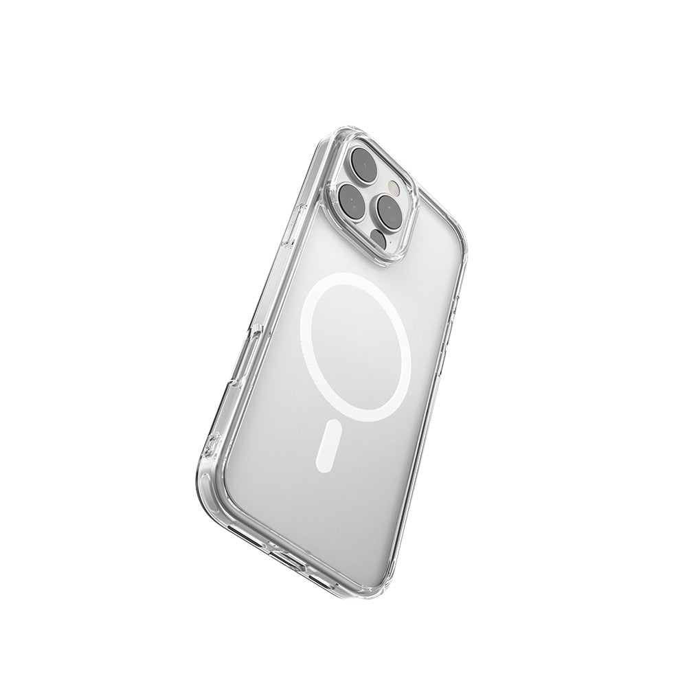 iPhone 16 Pro Max Kılıf M-safe Şarj Özellikli Raptic Crystal M-safe Serisi Şeffaf Kılıf