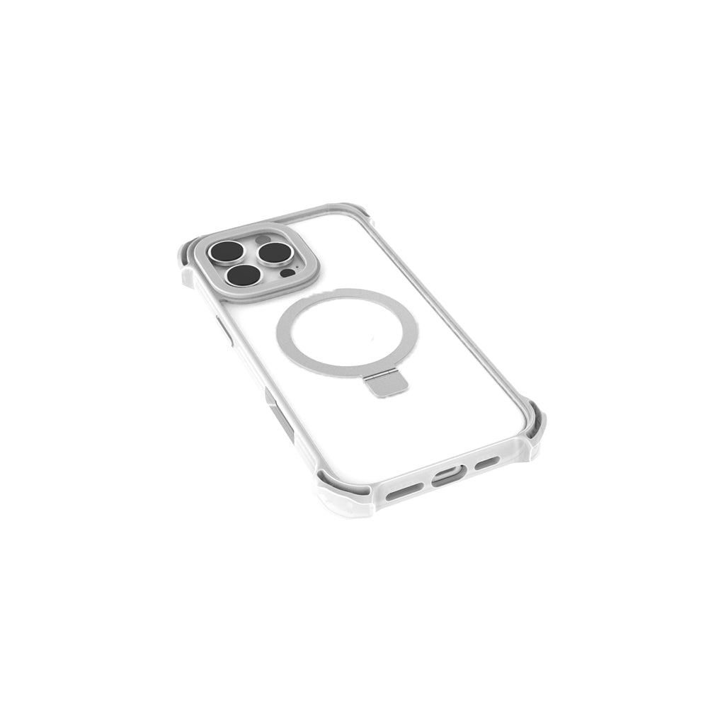 Apple iPhone 16 Pro Max Kılıf Magsafe Şarj Özellikli Raptic Dual Serisi Şeffaf Standlı Kapak Şeffaf