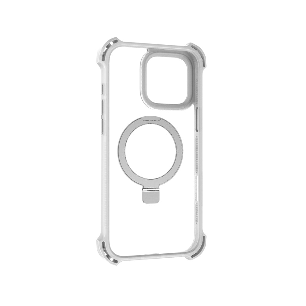 Apple iPhone 16 Pro Max Kılıf Magsafe Şarj Özellikli Raptic Dual Serisi Şeffaf Standlı Kapak Şeffaf